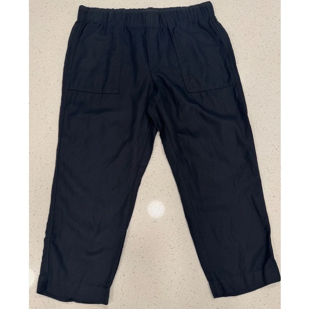 Banana Republic Pants Womens L Black Excellent Linen Blend Casual Chic